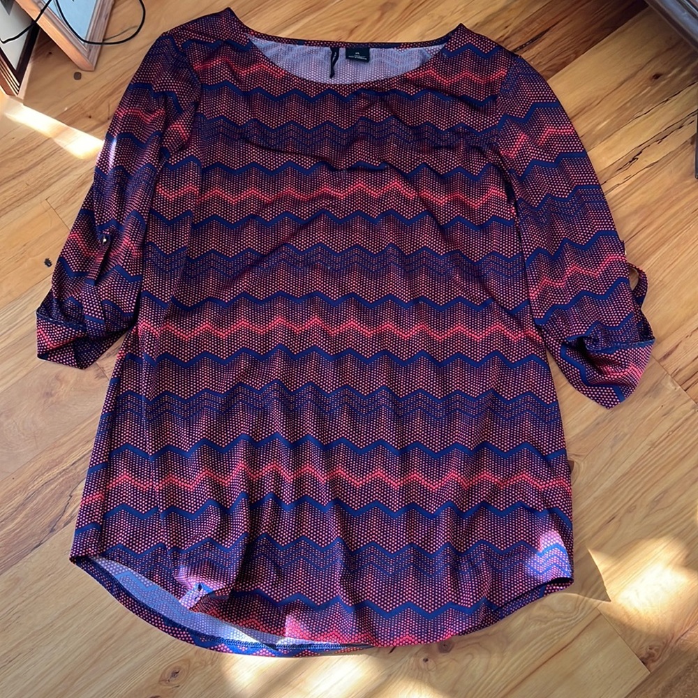 Red and navy shirt